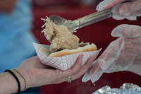 Brats and kraut at Oktoberfest