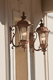Decorative lamps at Old Munichburg store entrance